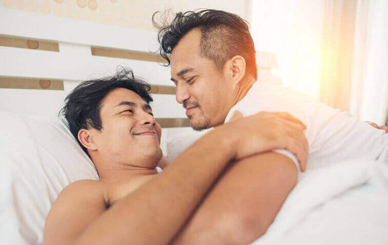 Men talking on phone